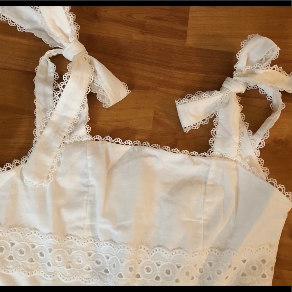 Kirra🌸Shoulder Style Mini Dress in Ivory - Picture 6 of 11